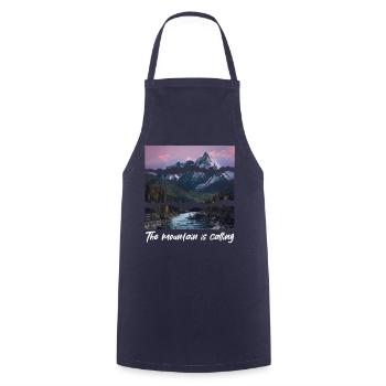 the mountain is calling - Kochschürze - Navy - Vorne - AI Model Male 185 dark (185cm)