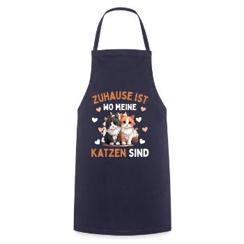 I JUST LIKE CATS! Funny Cat Cat - Cooking Apron - navy - Front - AI Model Male 185 dark (185cm)