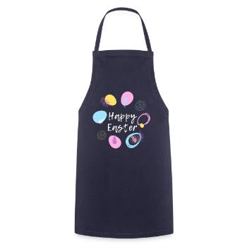 Joyeuses Pâques lapin de Pâques Joyeuses Pâques Motif de Pâques - Tablier de cuisine - marine - Devant - AI Model Male 185 dark (185cm)