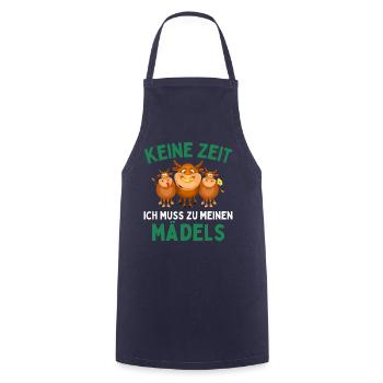 IL FAUT QUE J’AILLE VOIR MES FILLES ! Drôle De Vaches Fermier - Tablier de cuisine - marine - Devant - AI Model Male 185 dark (185cm)