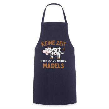 IL FAUT QUE J’AILLE VOIR MES FILLES ! Drôle De Vaches Fermier - Tablier de cuisine - marine - Devant - AI Model Male 185 dark (185cm)