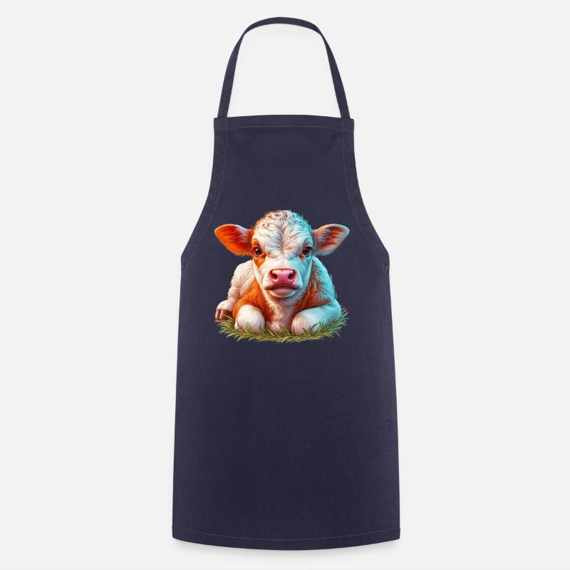 Vache - Tablier de cuisine - marine