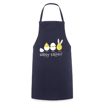 Happy Easter Chick Egg Easter Egg - Cooking Apron - navy - Front - AI Model Male 185 dark (185cm)