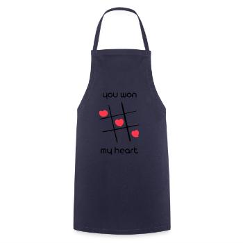 Valentine's Day Couple Romance Favorite Person - Cooking Apron - navy - Front - AI Model Male 185 dark (185cm)