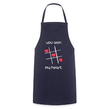 Valentine's Day Couple Romance Favorite Person - Cooking Apron - navy - Front - AI Model Male 185 dark (185cm)