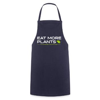 EAT MORE PLANTS | Plant Power - No Limits - Kochschürze - Navy - Vorne - AI Model Male 185 dark (185cm)