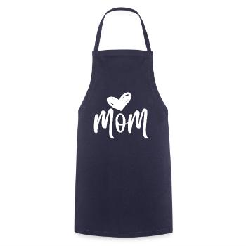 MOM LOVE - I love my Mommy - Mutter Mama Mammi - Cooking Apron - navy - Front - AI Model Male 185 dark (185cm)