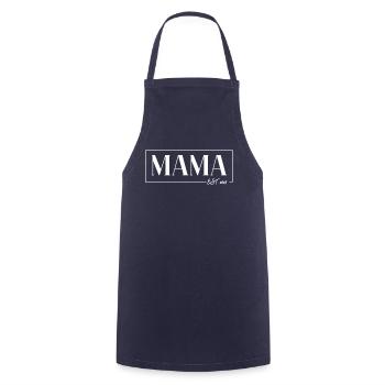MAMA EST. 2025 - The Mami Mom Mommy Mommy Mama Birth - Cooking Apron - navy - Front - AI Model Male 185 dark (185cm)