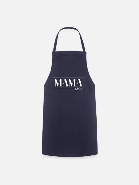 MAMA EST. 2028 - The Mami Mom Mommy Mommy Mama Birth - Cooking Apron - navy