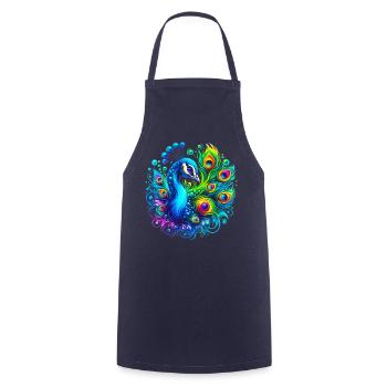 Peacock - Cooking Apron - navy - Front - AI Model Male 185 dark (185cm)