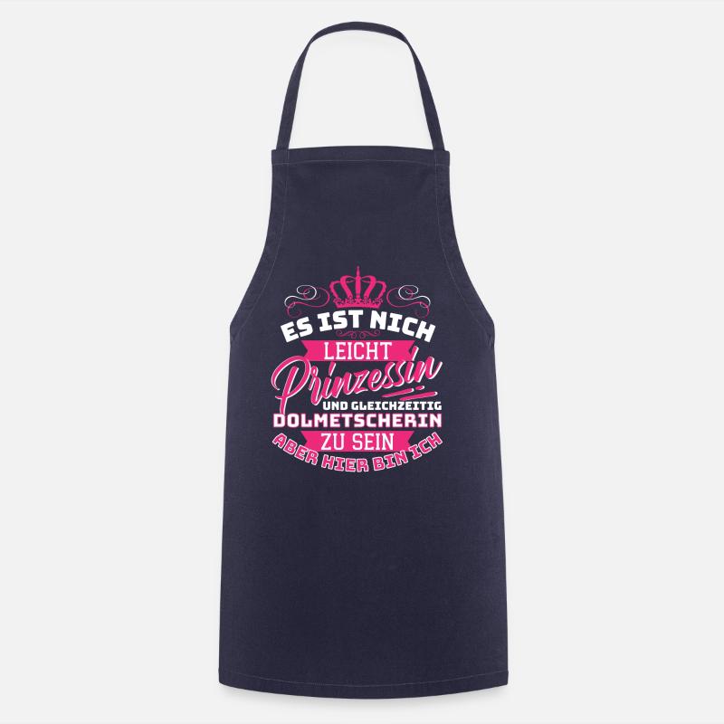 Princess & Interpreter - Funnyer - Cooking Apron - navy