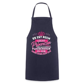 PRINZESSIN & FLEISCHERIN - NICHT LEICHT ABER HIER - Kochschürze - Navy - Vorne - AI Model Male 185 dark (185cm)