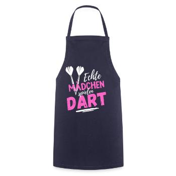 De vraies filles jouant aux fléchettes - Drôle de fléchettes disant - Tablier de cuisine - marine - Devant - AI Model Male 185 dark (185cm)
