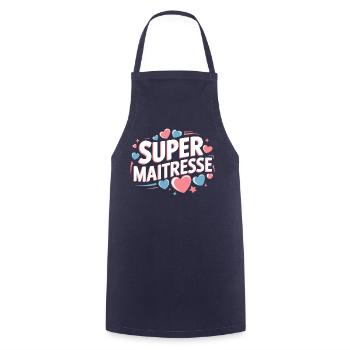 Super maîtresse - Tablier de cuisine - marine - Devant - AI Model Male 185 dark (185cm)