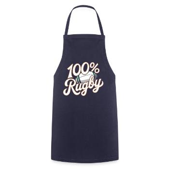 100% rugby - Tablier de cuisine - marine - Devant - AI Model Male 185 dark (185cm)