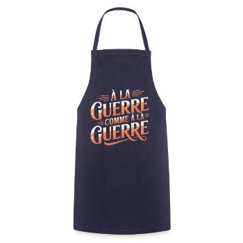 À la guerre comme à la guerre - Tablier de cuisine - marine - Devant - AI Model Male 185 dark (185cm)