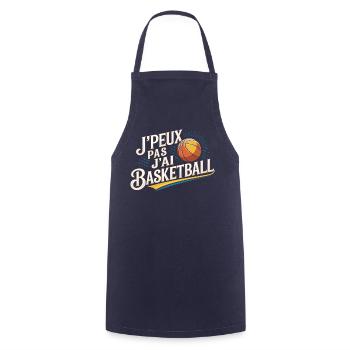 J'peux pas j'ai basketball - Tablier de cuisine - marine - Devant - AI Model Male 185 dark (185cm)