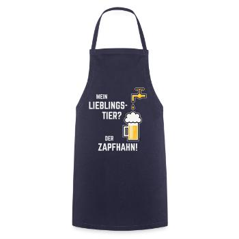 XLieblingstier (Dreifarbig) - Kochschürze - Navy - Vorne - AI Model Male 185 dark (185cm)