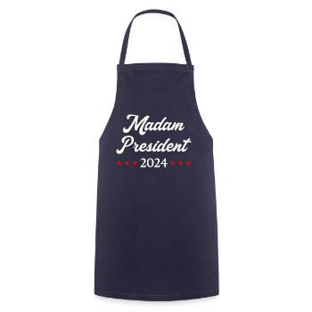 Madam President 2024 I - Kamala Harris - Cooking Apron - navy - Front - AI Model Male 185 dark (185cm)