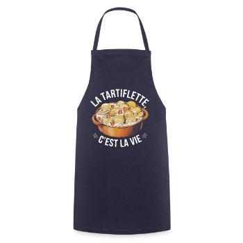 La tartiflette, c'est la vie - Tablier de cuisine - marine - Devant - AI Model Male 185 dark (185cm)