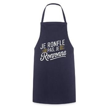 Je ronfle pas, je ronronne - Tablier de cuisine - marine - Devant - AI Model Male 185 dark (185cm)