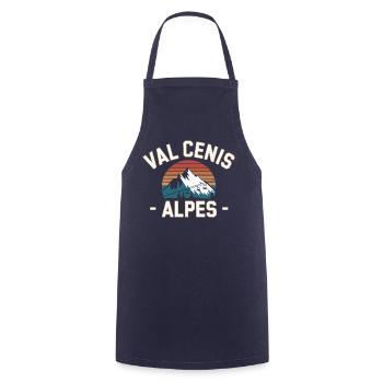 Val Cenis - Alpes - Tablier de cuisine - marine - Devant - AI Model Male 185 dark (185cm)