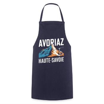 Avoriaz - Haute-Savoie - Tablier de cuisine - marine - Devant - AI Model Male 185 dark (185cm)