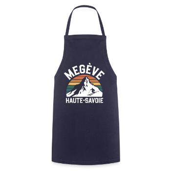 Megève - Haute-Savoie - Tablier de cuisine - marine - Devant - AI Model Male 185 dark (185cm)