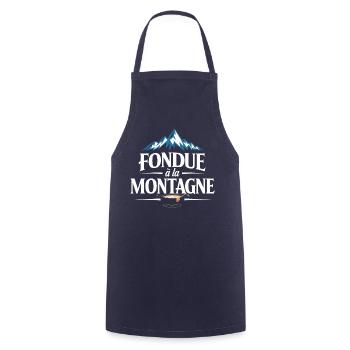 Fondue à la montagne - Tablier de cuisine - marine - Devant - AI Model Male 185 dark (185cm)