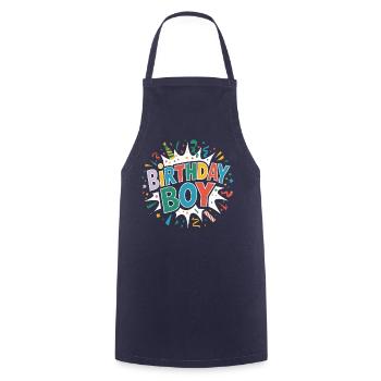 Birthday Boy - Cooking Apron - navy - Front - AI Model Male 185 dark (185cm)