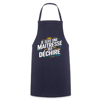 Je suis une maîtresse qui déchire - Tablier de cuisine - marine - Devant - AI Model Male 185 dark (185cm)