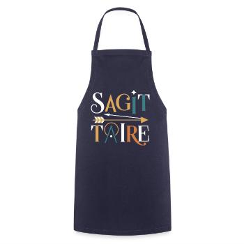 Sagittaire - Tablier de cuisine - marine - Devant - AI Model Male 185 dark (185cm)