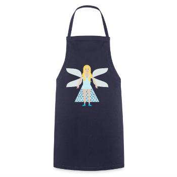 Winter Snowflake Fantasy Art Fairy - Cooking Apron - navy - Front - AI Model Male 185 dark (185cm)