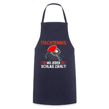 Tischtennis Wo Jeder Schlag Zählt Lustiges - Kochschürze - Navy - Vorne - AI Model Male 185 dark (185cm)