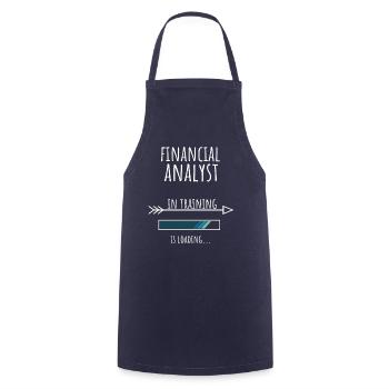 Financial Analyst in Ausbildung Beruf Geschenk - Kochschürze - Navy - Vorne - AI Model Male 185 dark (185cm)