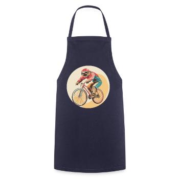 Paresseux sportif - Design de cycliste amusant - Tablier de cuisine - marine - Devant - AI Model Male 185 dark (185cm)
