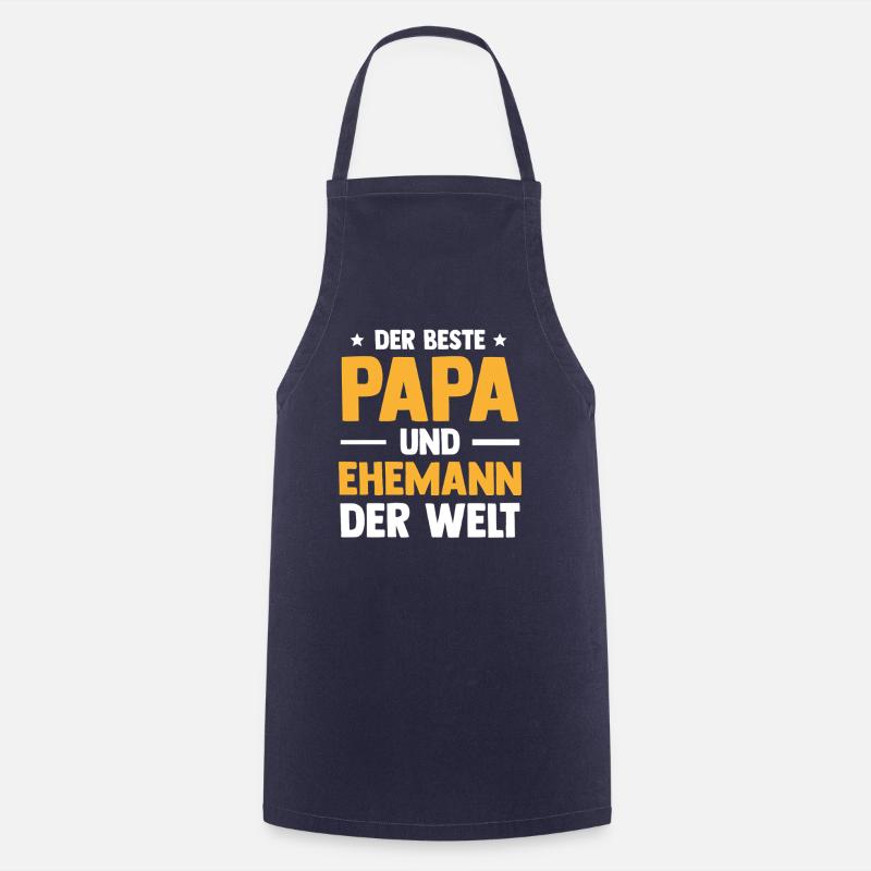 Bester Papa Und Ehemann Herrentag Vatertag - Kochschürze - Navy