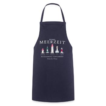 Rügen, Poel, Usedom, Hiddensee Hand Drawing - Cooking Apron - navy - Front - AI Model Male 185 dark (185cm)