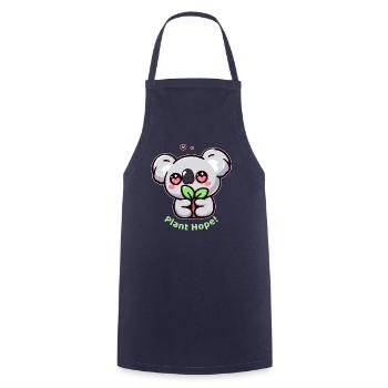 Plant Hope! - Cooking Apron - navy - Front - AI Model Male 185 dark (185cm)