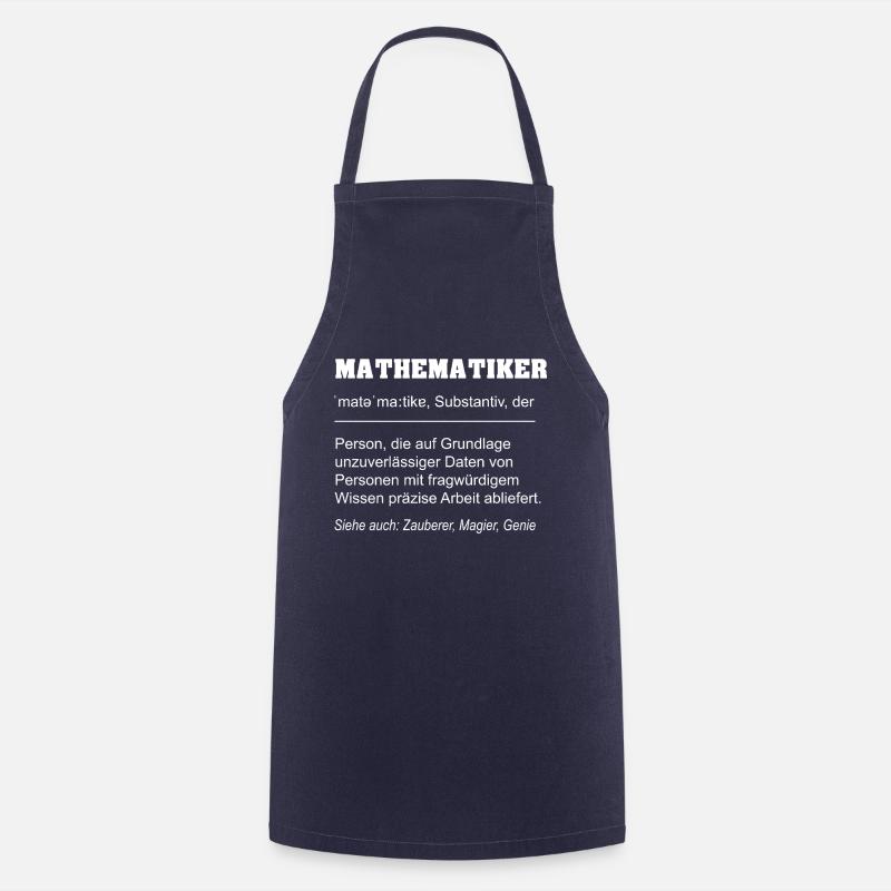 Définition du mathématicien - Tablier de cuisine - marine