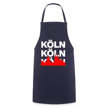 KÖLLE ES EIN JEFÖHL KÖLN DOMLIEBE RHEIN DOMSTADT - Cooking Apron - navy - Front - AI Model Male 185 dark (185cm)