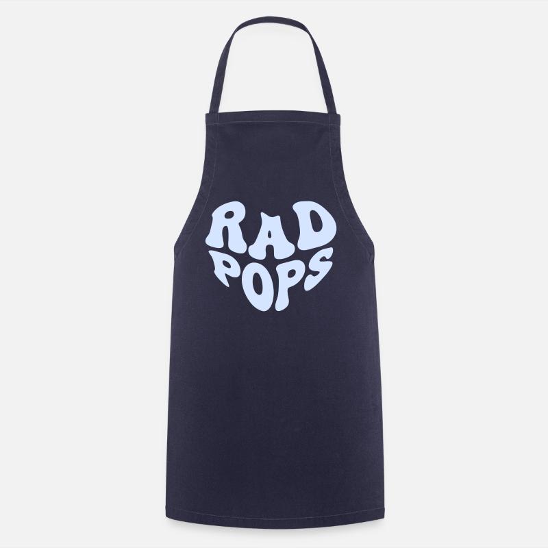 Retro Rad Pops Heart - Cool Pops (Custom Color) - Cooking Apron - navy