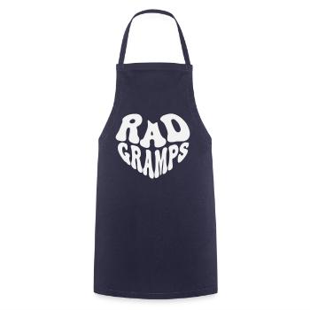 Rad Grandad – Vintage Heart (Custom Color) - Kochschürze - Navy - Vorne - AI Model Male 185 dark (185cm)