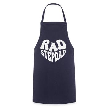 Rad Stepdad - Vintage Heart (Custom Color) - Cooking Apron - navy - Front - AI Model Male 185 dark (185cm)