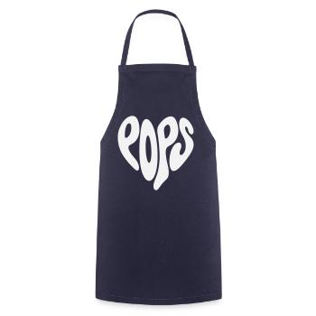 Pops – Kleines Herz (Benutzerdefinierte Farbe) - Kochschürze - Navy - Vorne - AI Model Male 185 dark (185cm)
