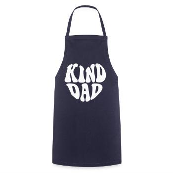Kind Dad Heart Logo - Customizable color - Cooking Apron - navy - Front - AI Model Male 185 dark (185cm)
