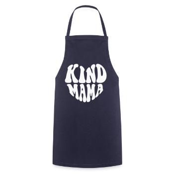 Logo Kind Mama Heart - Couleur personnalisable - Tablier de cuisine - marine - Devant - AI Model Male 185 dark (185cm)