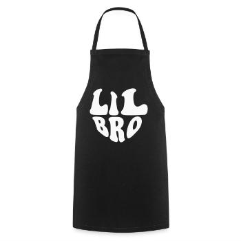 Logo du cœur de petit frère - Couleur personnalisable - Tablier de cuisine - noir - Devant - AI Model Male 185 dark (185cm)