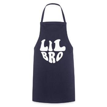 Logo du cœur de petit frère - Couleur personnalisable - Tablier de cuisine - marine - Devant - AI Model Male 185 dark (185cm)
