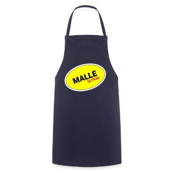 Malle Ultras Gelb Oval Sticker - Kochschürze - Navy - Vorne - AI Model Male 185 dark (185cm)